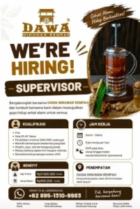 Lowongan Kerja SPV Dawa Rempah