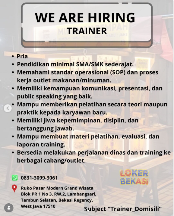 Info Loker Trainer